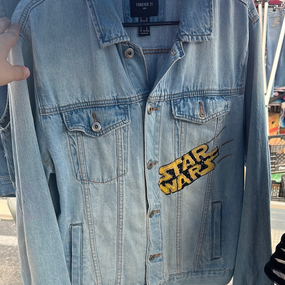 Forever 21 Light Blue Star Wars Denim Jacket